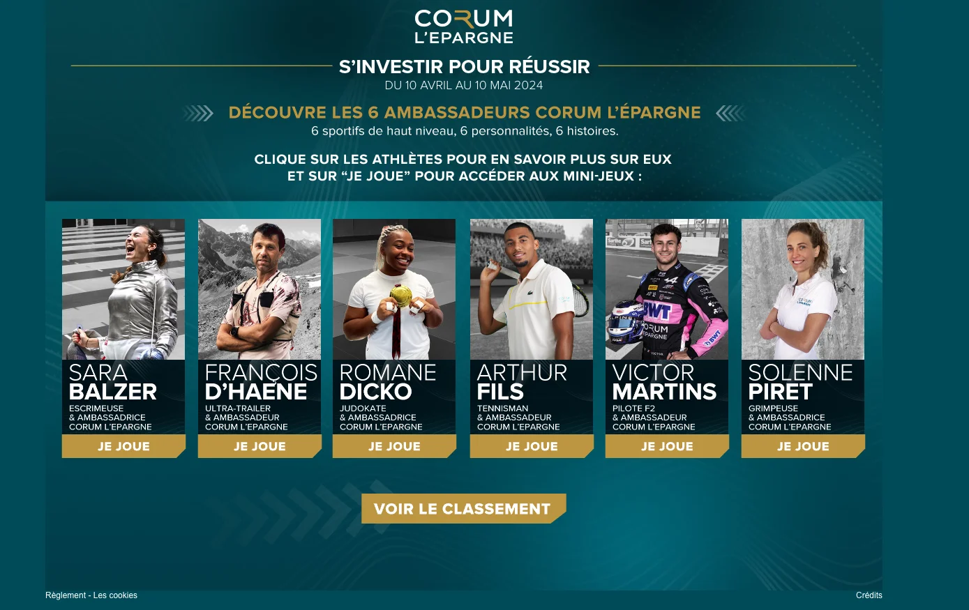 corum l'épargne gamification sport